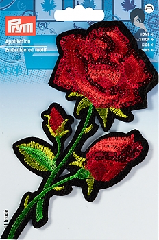 Аппликация  Prym 926653 Роза с пайетками