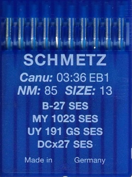 Иглы для промышленных машин Schmetz DCx27 SES №85